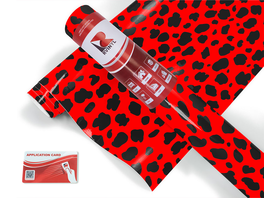 Red Cheetah Animal Print Craft Vinyl Roll