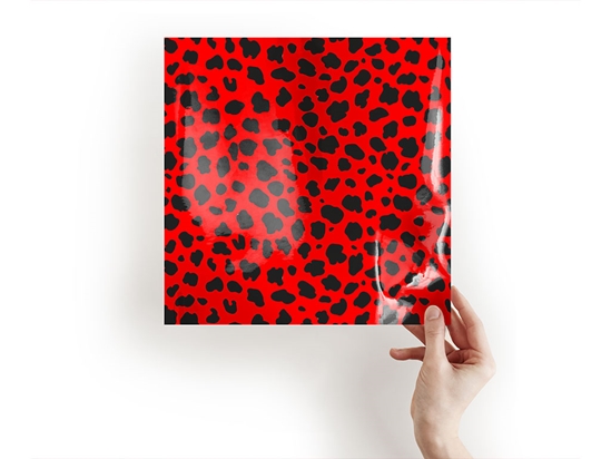 Red Cheetah Animal Print Craft Sheets
