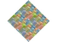 Color Blocks Cityscape Vinyl Wrap Pattern