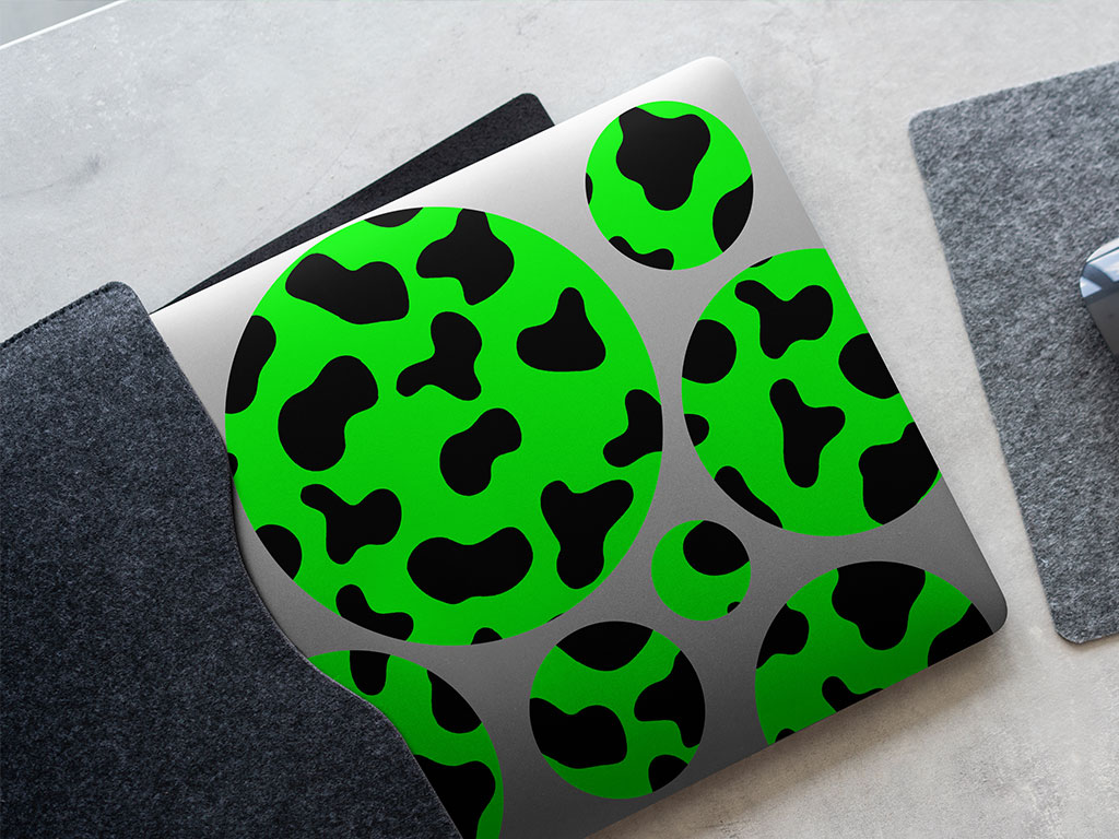 Neon Cow Animal Print DIY Laptop Stickers