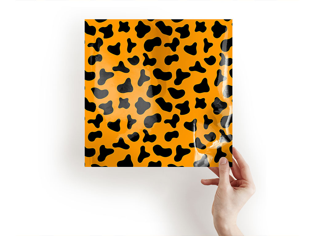 Orange Cow Animal Print Craft Sheets
