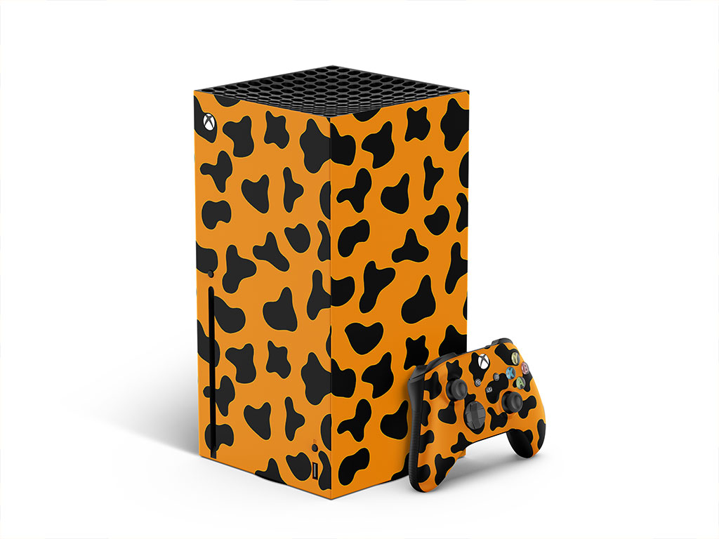 Orange Cow Animal Print XBOX DIY Decal