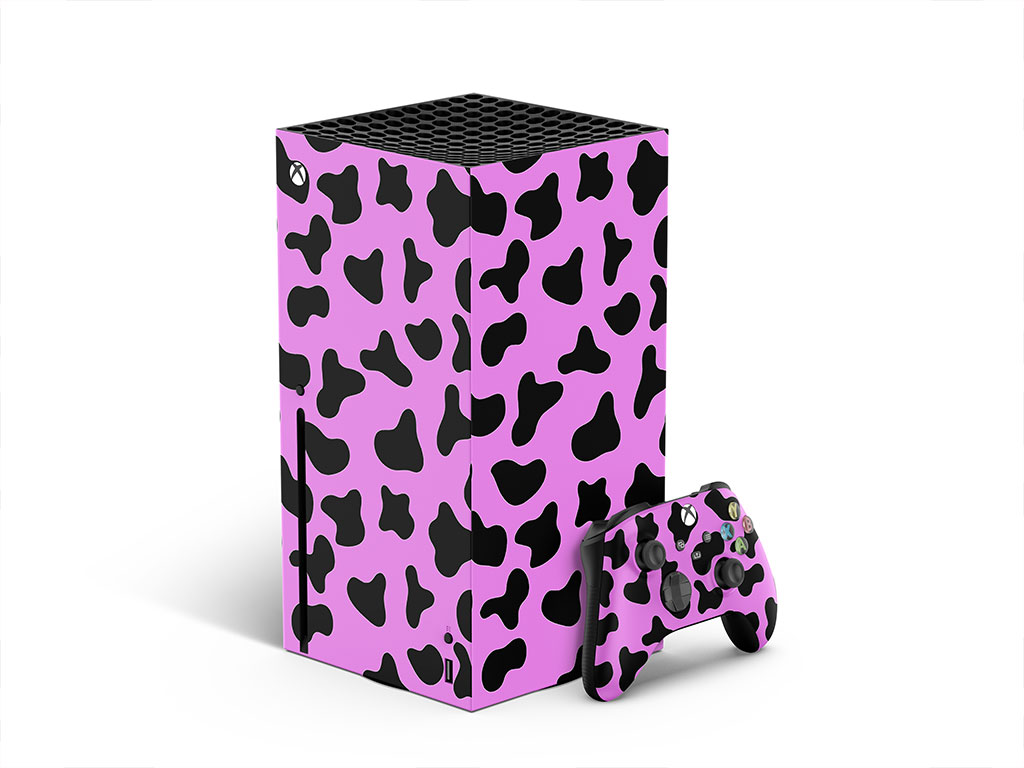 Pink Cow Animal Print XBOX DIY Decal