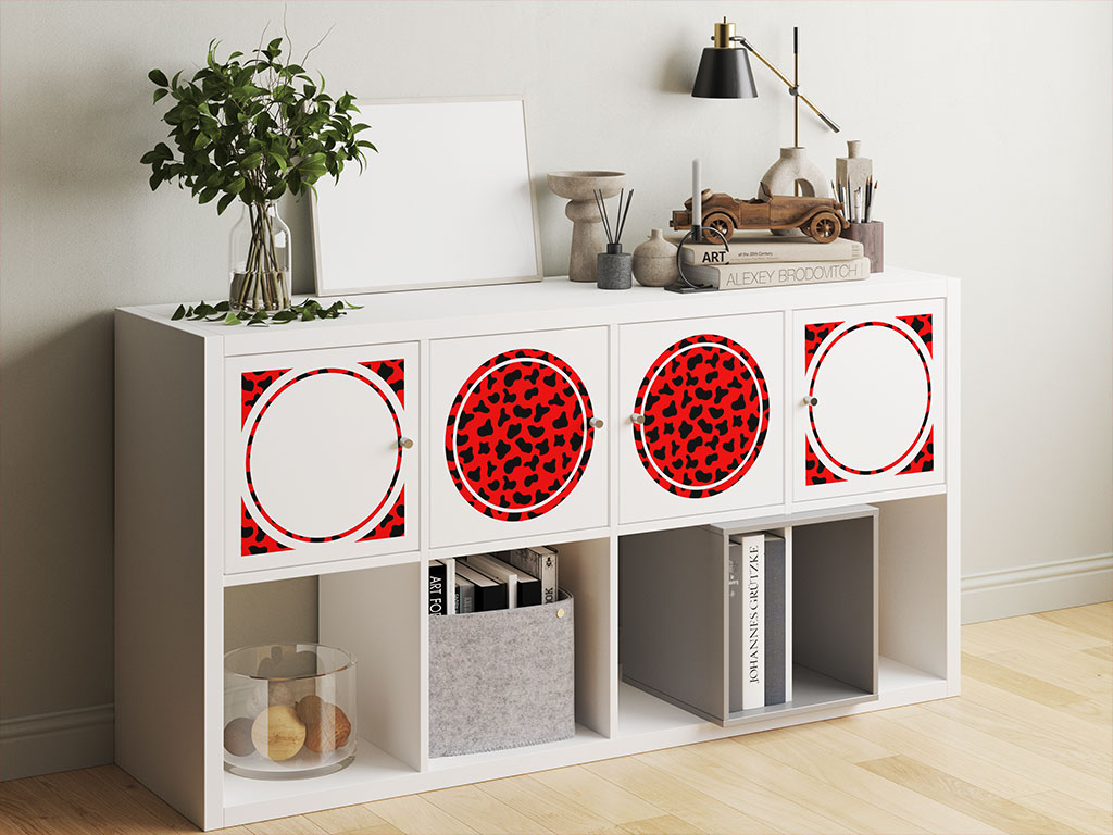 Red Cow Animal Print DIY Furniture Stickers