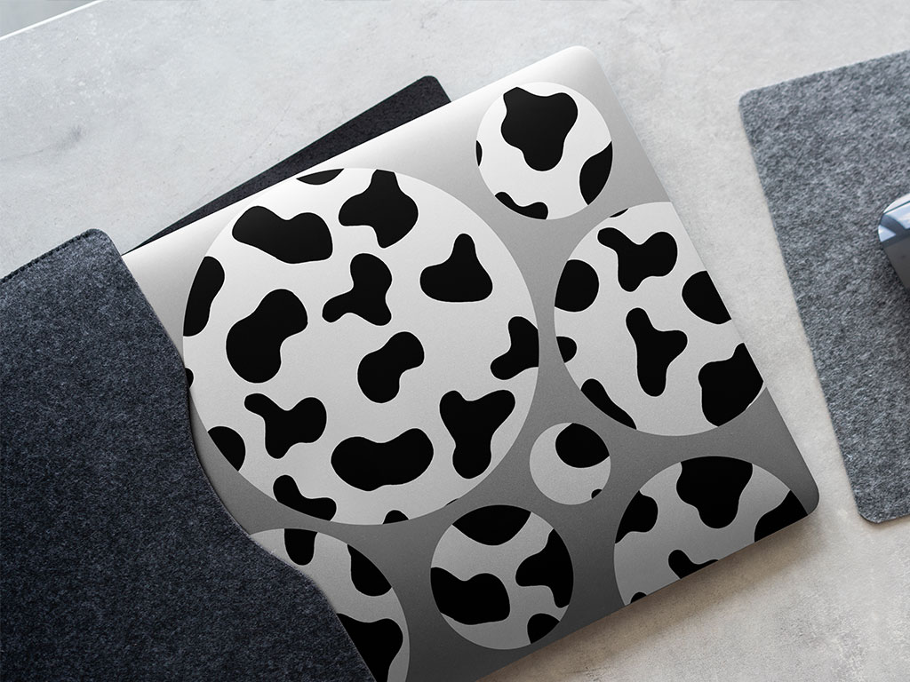 White Cow Animal Print DIY Laptop Stickers