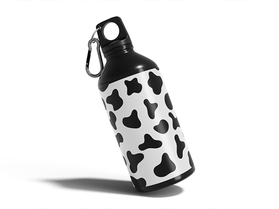 White Cow Animal Print Water Bottle DIY Stickers