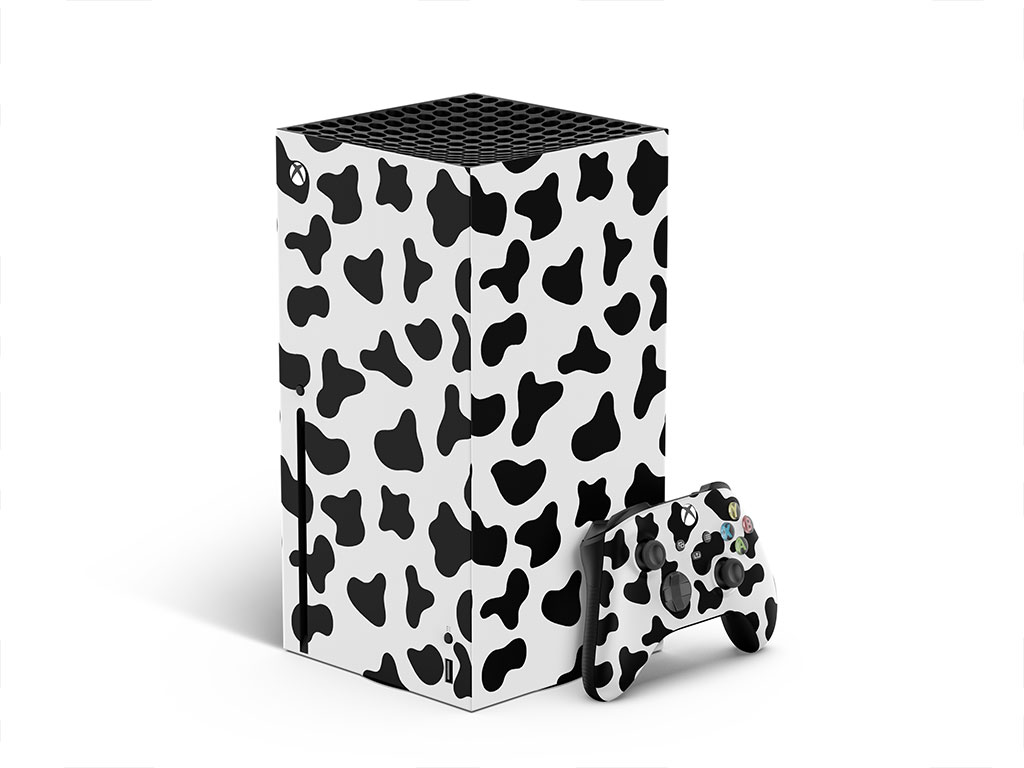 White Cow Animal Print XBOX DIY Decal