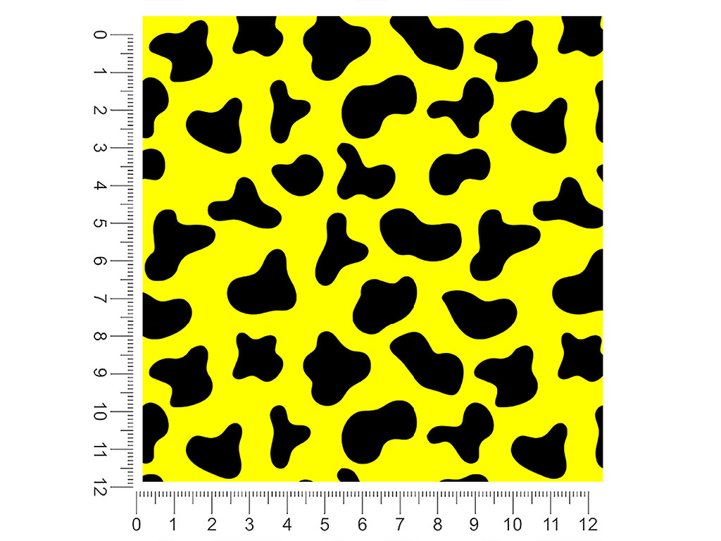 Yellow Cow Animal Print 1ft x 1ft Craft Sheets