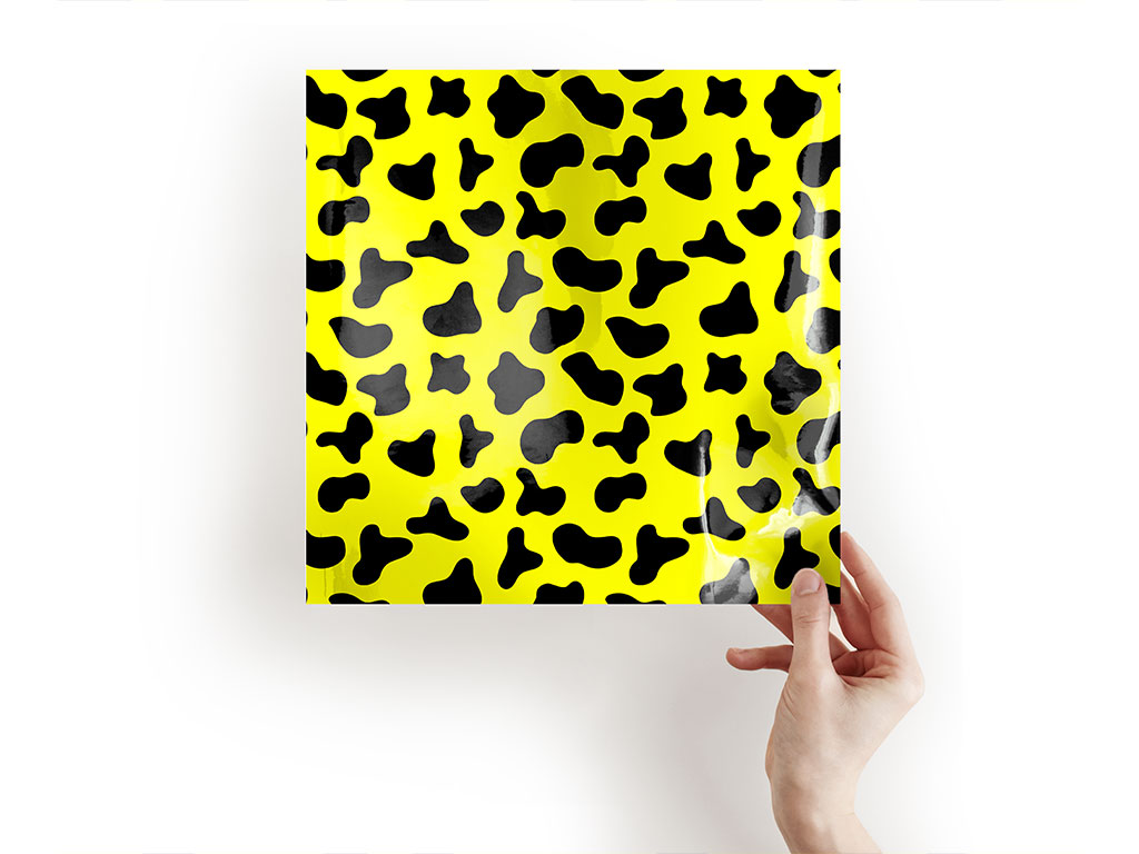 Yellow Cow Animal Print Craft Sheets