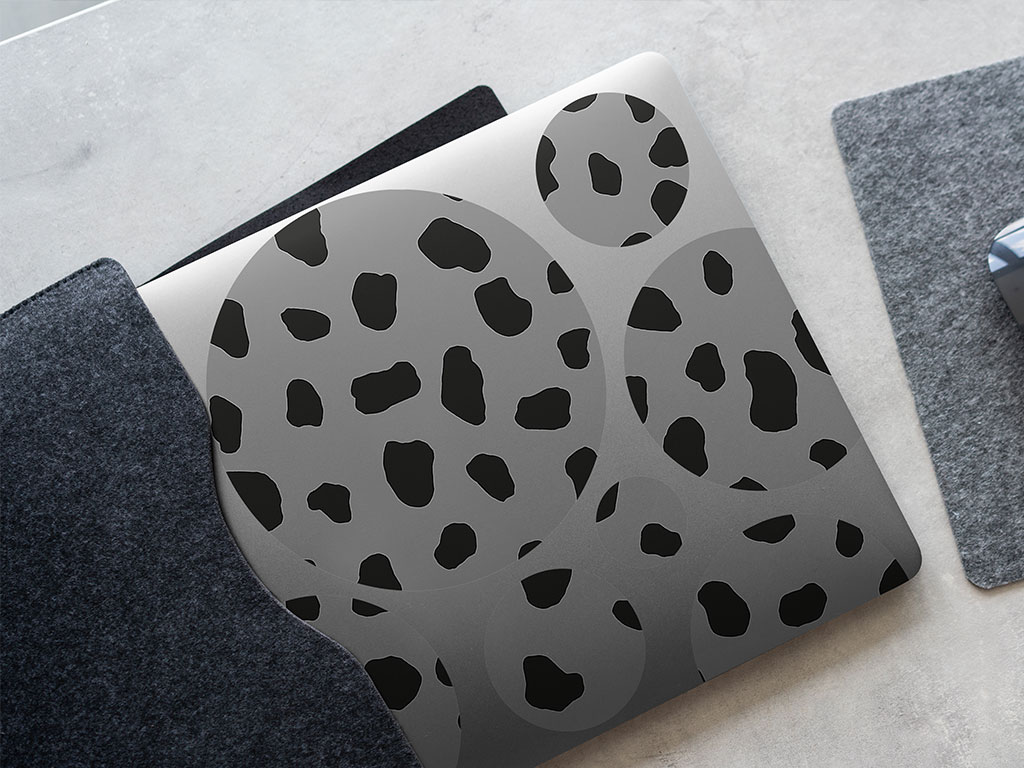 Gray Dalmation Animal Print DIY Laptop Stickers