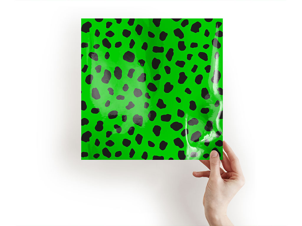 Green Dalmation Animal Print Craft Sheets