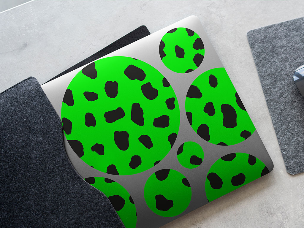 Neon Dalmation Animal Print DIY Laptop Stickers
