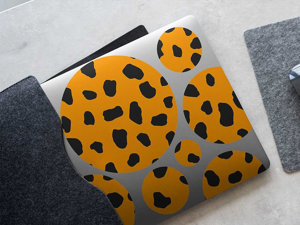 Orange Dalmation Animal Print DIY Laptop Stickers