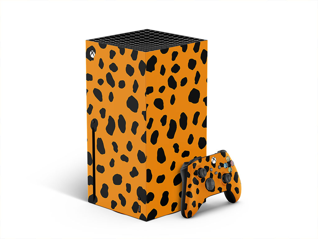 Orange Dalmation Animal Print XBOX DIY Decal
