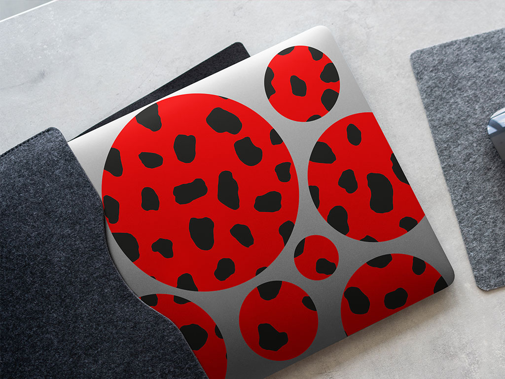 Red Dalmation Animal Print DIY Laptop Stickers