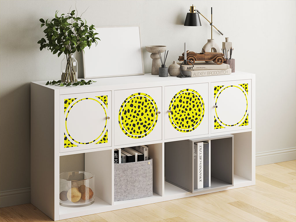 Yellow Dalmation Animal Print DIY Furniture Stickers