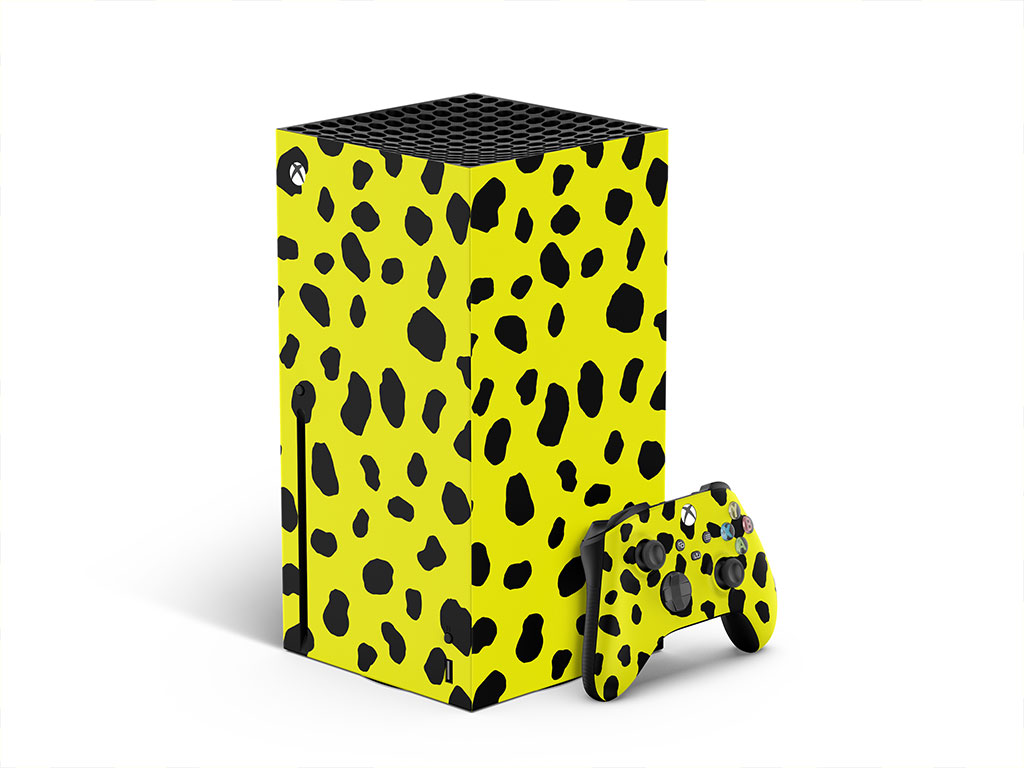 Yellow Dalmation Animal Print XBOX DIY Decal