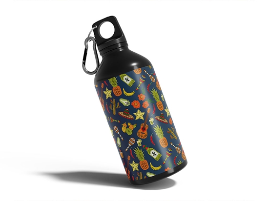 Nighttime Celebrations Day of the Dead Water Bottle DIY Stickers