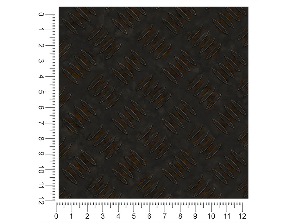 Black Corrosion Diamond Plate 1ft x 1ft Craft Sheets