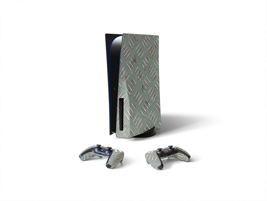 Seamless Aqua Diamond Plate Sony PS5 DIY Skin