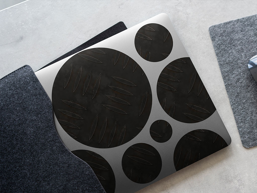 Welded Black Diamond Plate DIY Laptop Stickers