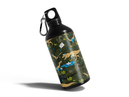 Dino Boys Dinosaur Water Bottle DIY Stickers