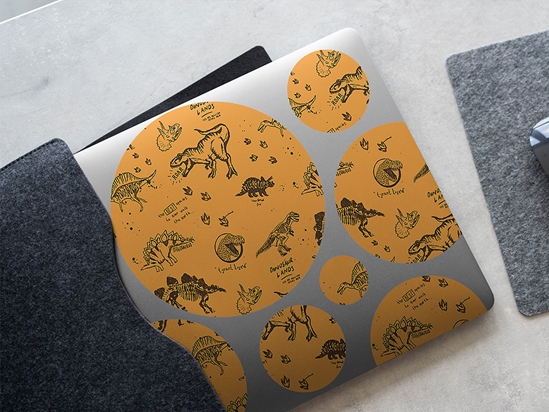 Prehistoric Parchment Dinosaur DIY Laptop Stickers