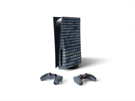 Blue Rosetta Egyptian Sony PS5 DIY Skin