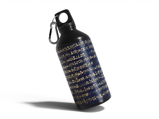 Blue Rosetta Egyptian Water Bottle DIY Stickers