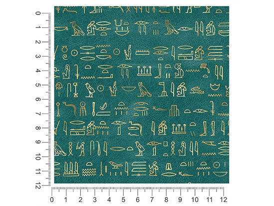Teal Hieroglyphs Egyptian 1ft x 1ft Craft Sheets