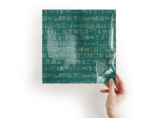 Teal Hieroglyphs Egyptian Craft Sheets