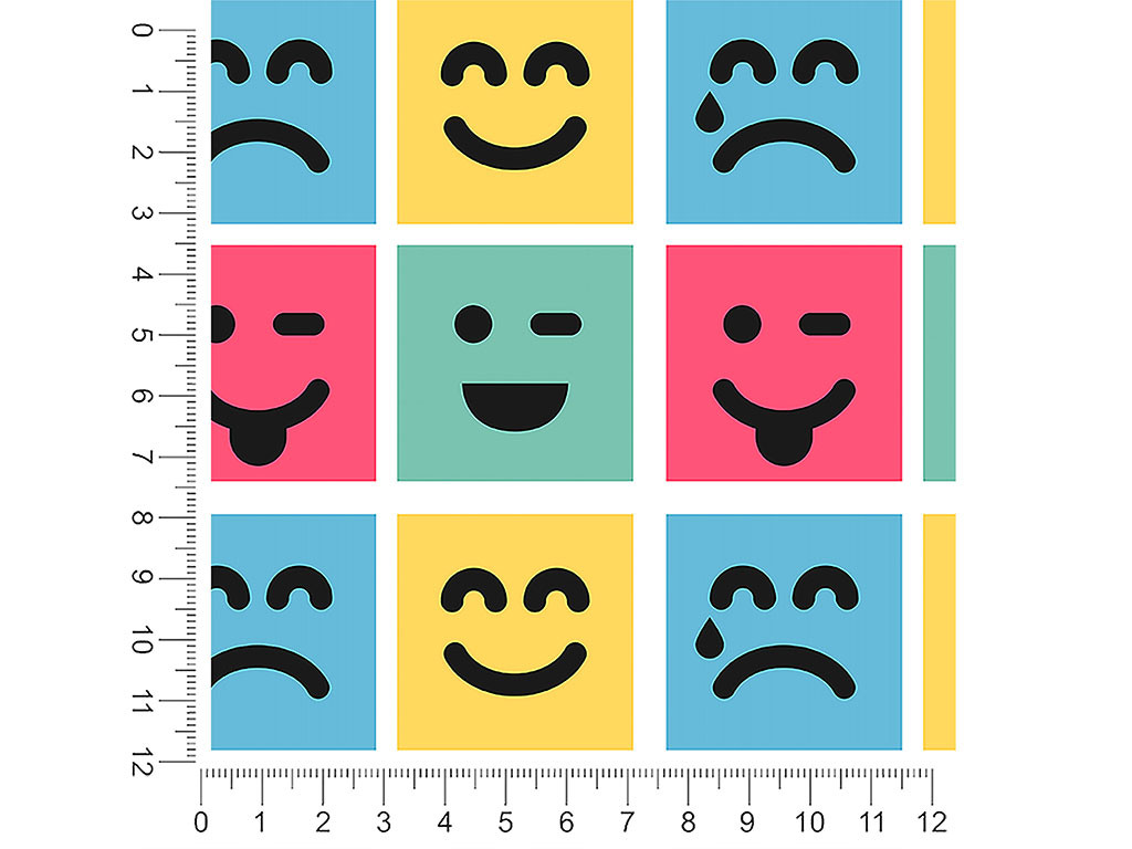 Advanced Emoticon Emoji 1ft x 1ft Craft Sheets