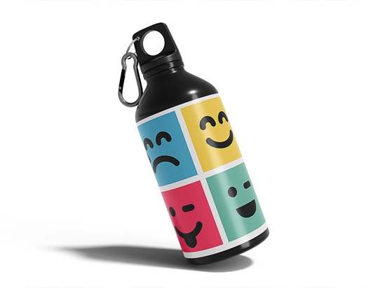 Advanced Emoticon Emoji Water Bottle DIY Stickers