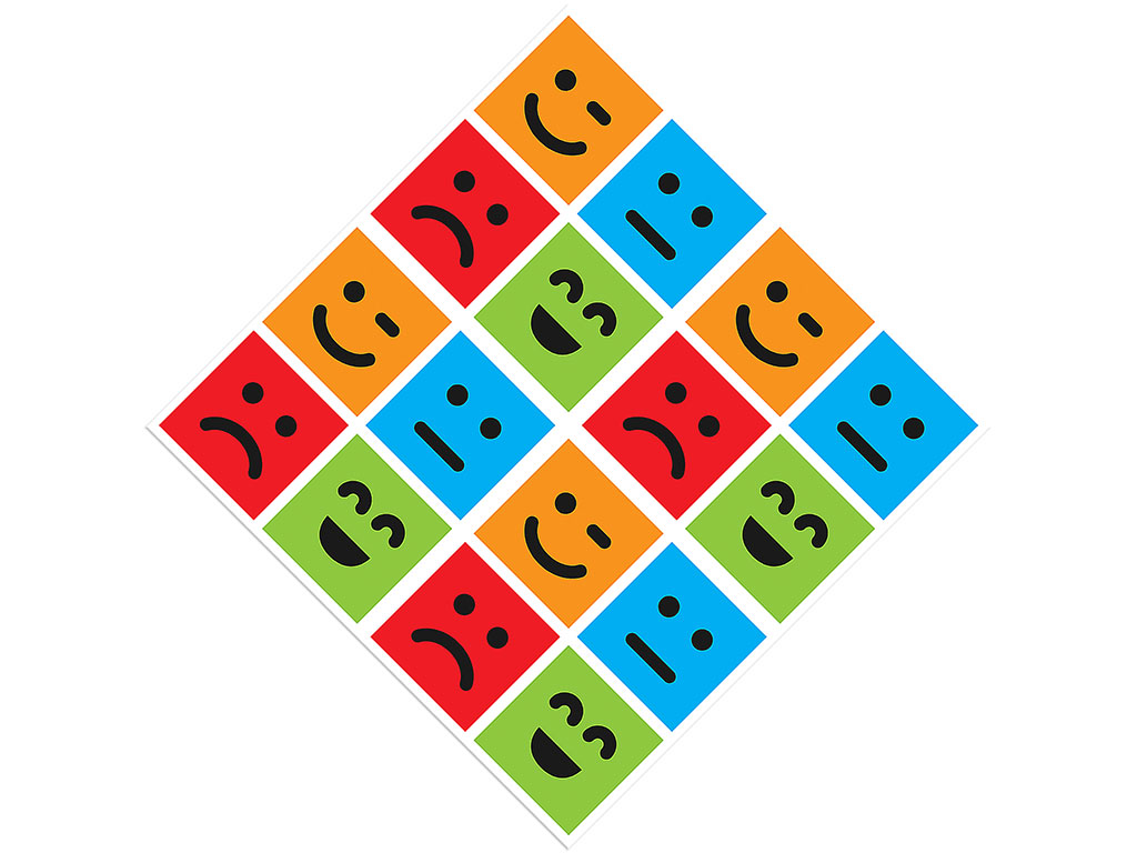 Basic Emoticon Emoji Vinyl Wrap Pattern