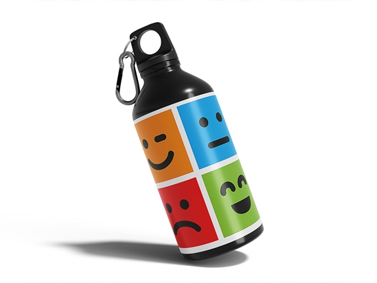 Basic Emoticon Emoji Water Bottle DIY Stickers