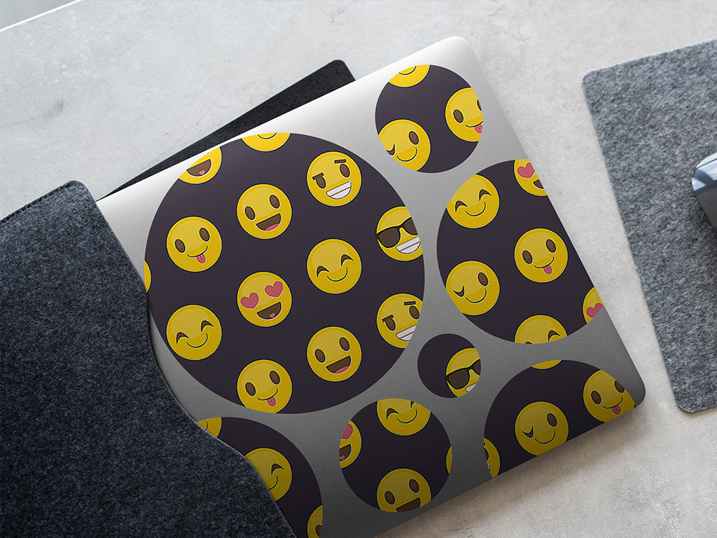 Easy Going Emoji DIY Laptop Stickers
