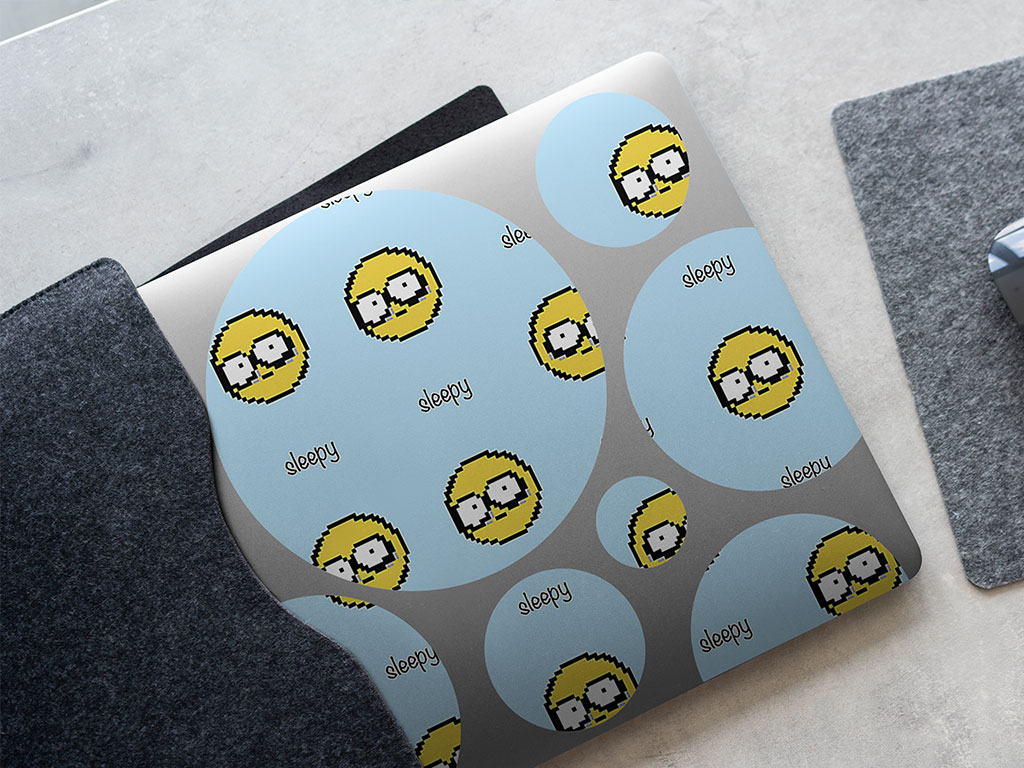So Sleepy Emoji DIY Laptop Stickers