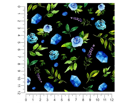 Azure Rose Floral 1ft x 1ft Craft Sheets