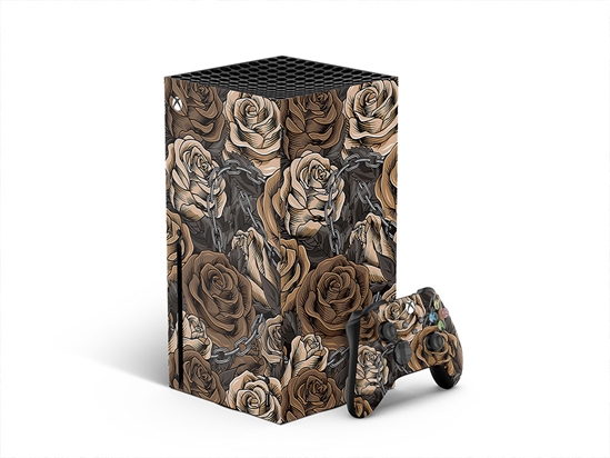 Brown Chain Floral XBOX DIY Decal