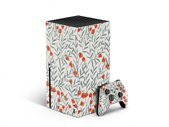 Crimson Meadow Floral XBOX DIY Decal
