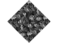 Gray Leaf Floral Vinyl Wrap Pattern