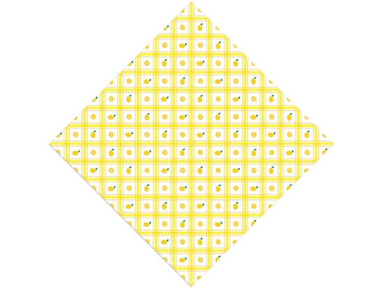 Lemony Plaid Fruit Vinyl Wrap Pattern