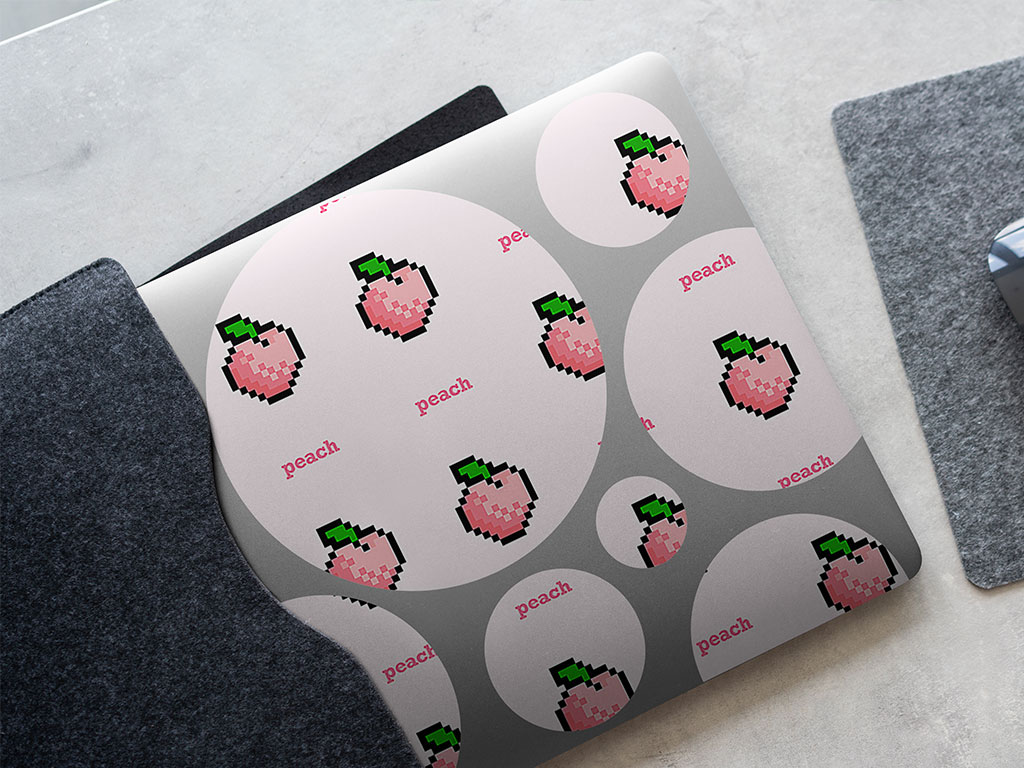 8-Bit Bites Fruit DIY Laptop Stickers