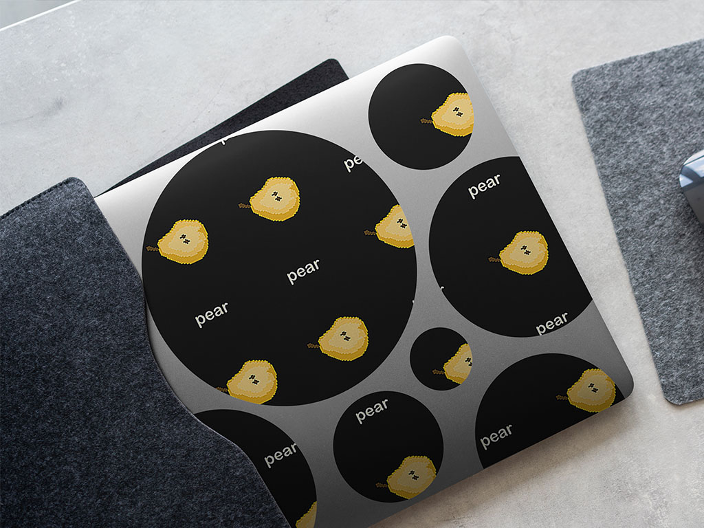 Pixel Pears Fruit DIY Laptop Stickers