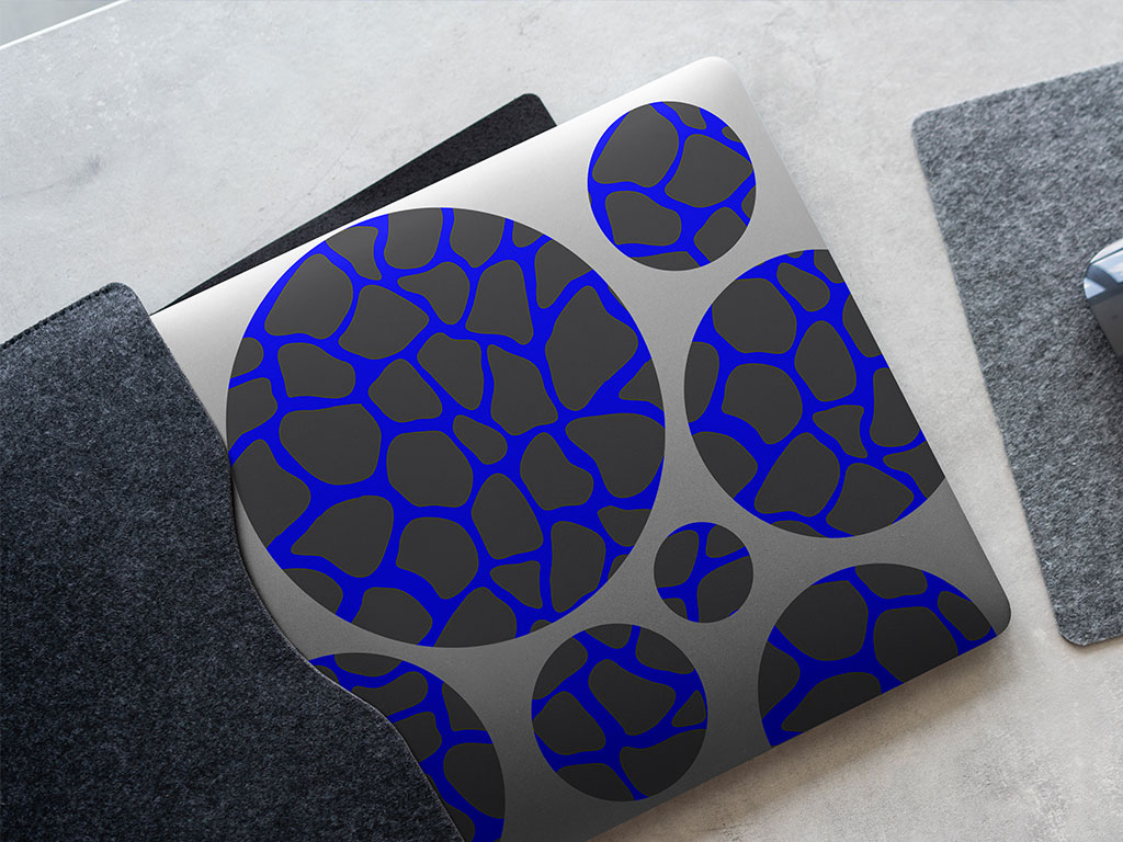 Blue Giraffe Animal Print DIY Laptop Stickers