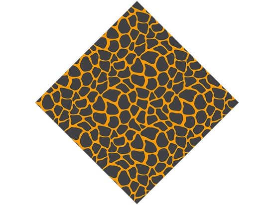 Orange Giraffe Vinyl Wrap Pattern