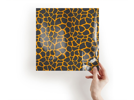Orange Giraffe Animal Print Craft Sheets