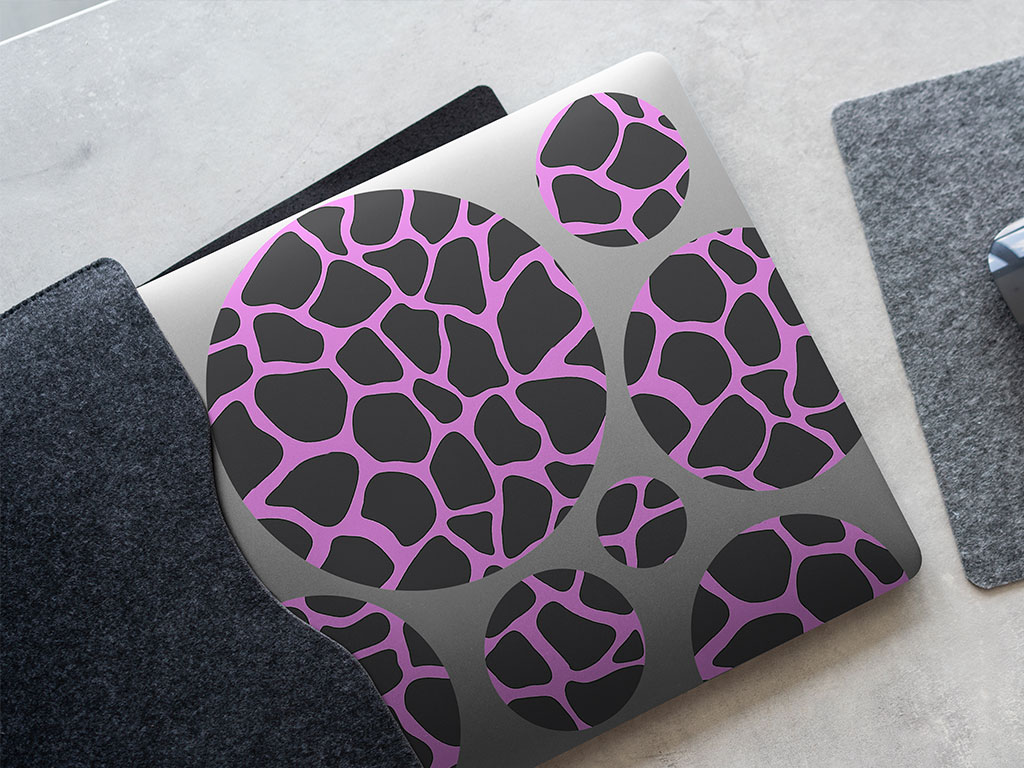 Pink Giraffe Animal Print DIY Laptop Stickers