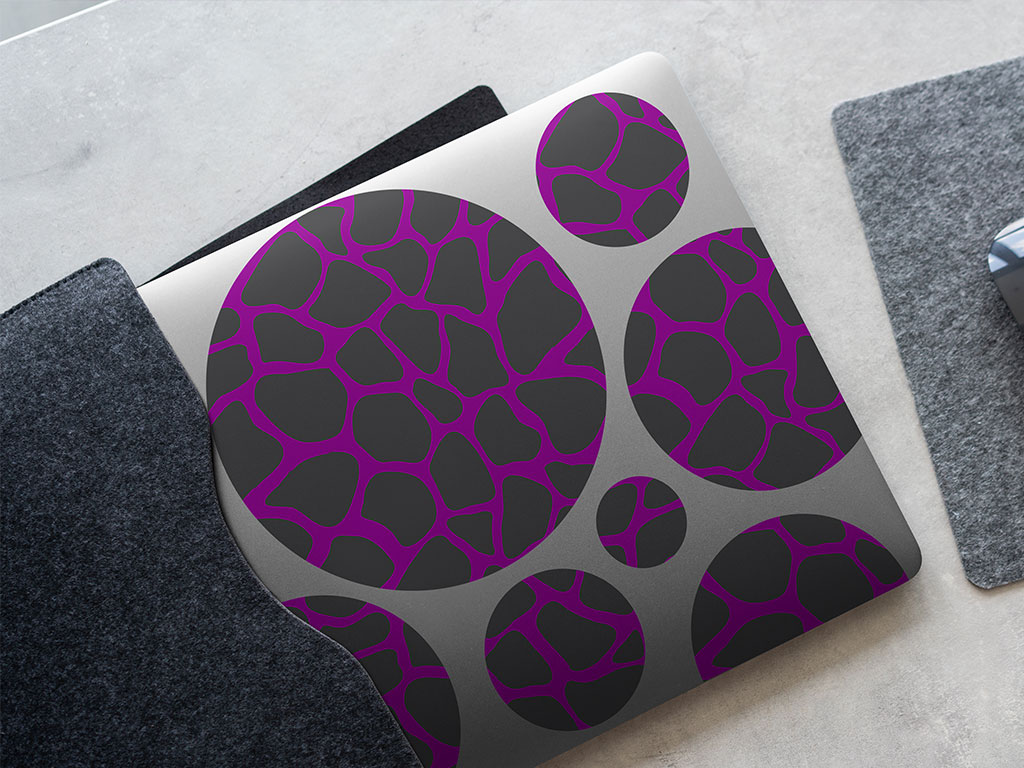 Purple Giraffe Animal Print DIY Laptop Stickers