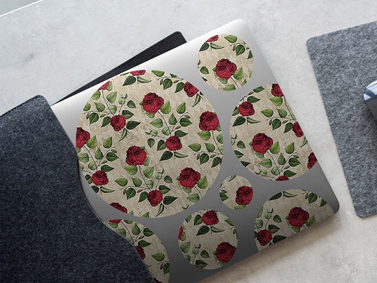 Simple Roses Gothic DIY Laptop Stickers